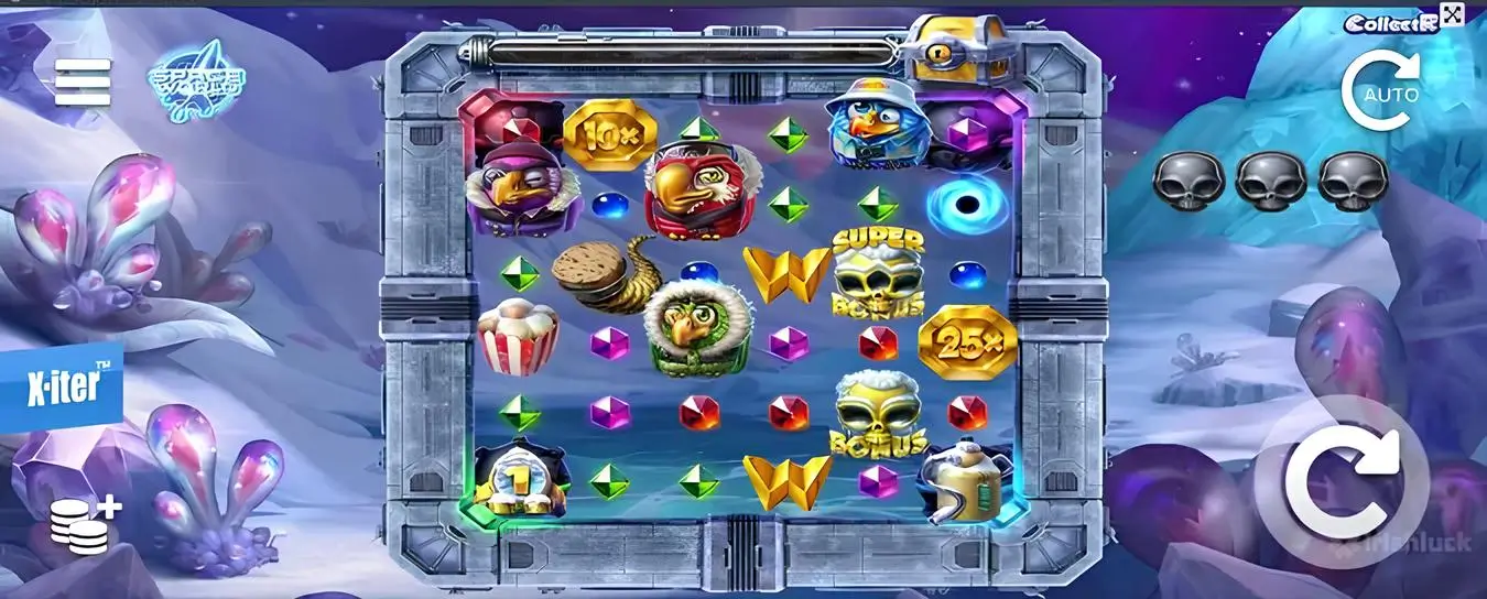 Pirots 4 Frozen Fury wereld met Yeti feature